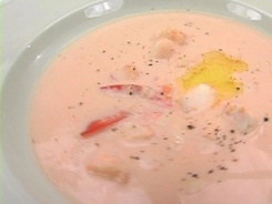 Креветковый суп со сливками