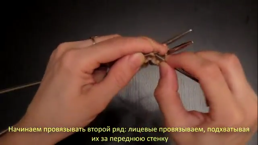 Вязание полой резинки по кругу 50