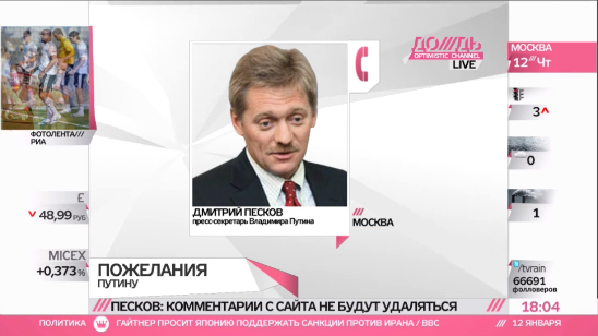 Дмитрий Песков: У нас там отвалилось кое-что