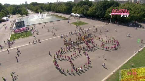 Живой велосипед с высоты птичьего полета